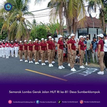 Semarak Lomba Gerak Jalan HUT RI ke-81 Desa Sumberklampok